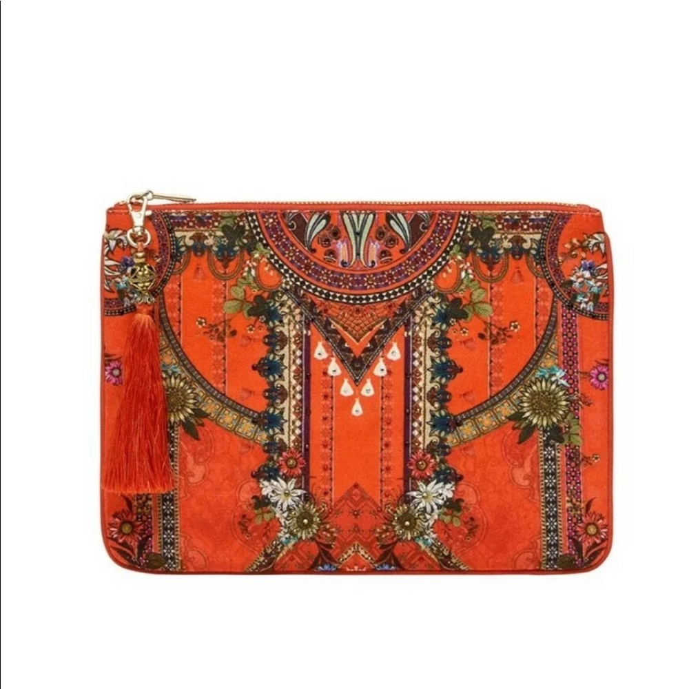 CAMILLA *Wondering Waratah small canvas clutch